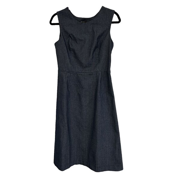 Vintage Levi's Women's Minimalist Sleeveless Fit & Flare Denim Dress Size S Blue - Picture 2 of 12